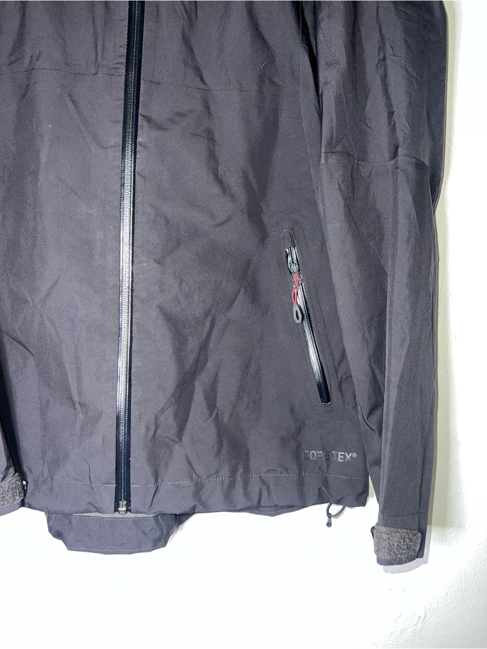 Mammut Black Waterproof Hooded Shell with Red Logo Accents - Picture 3 of 7